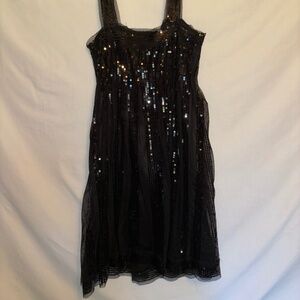 MSSP black sequin swing dress